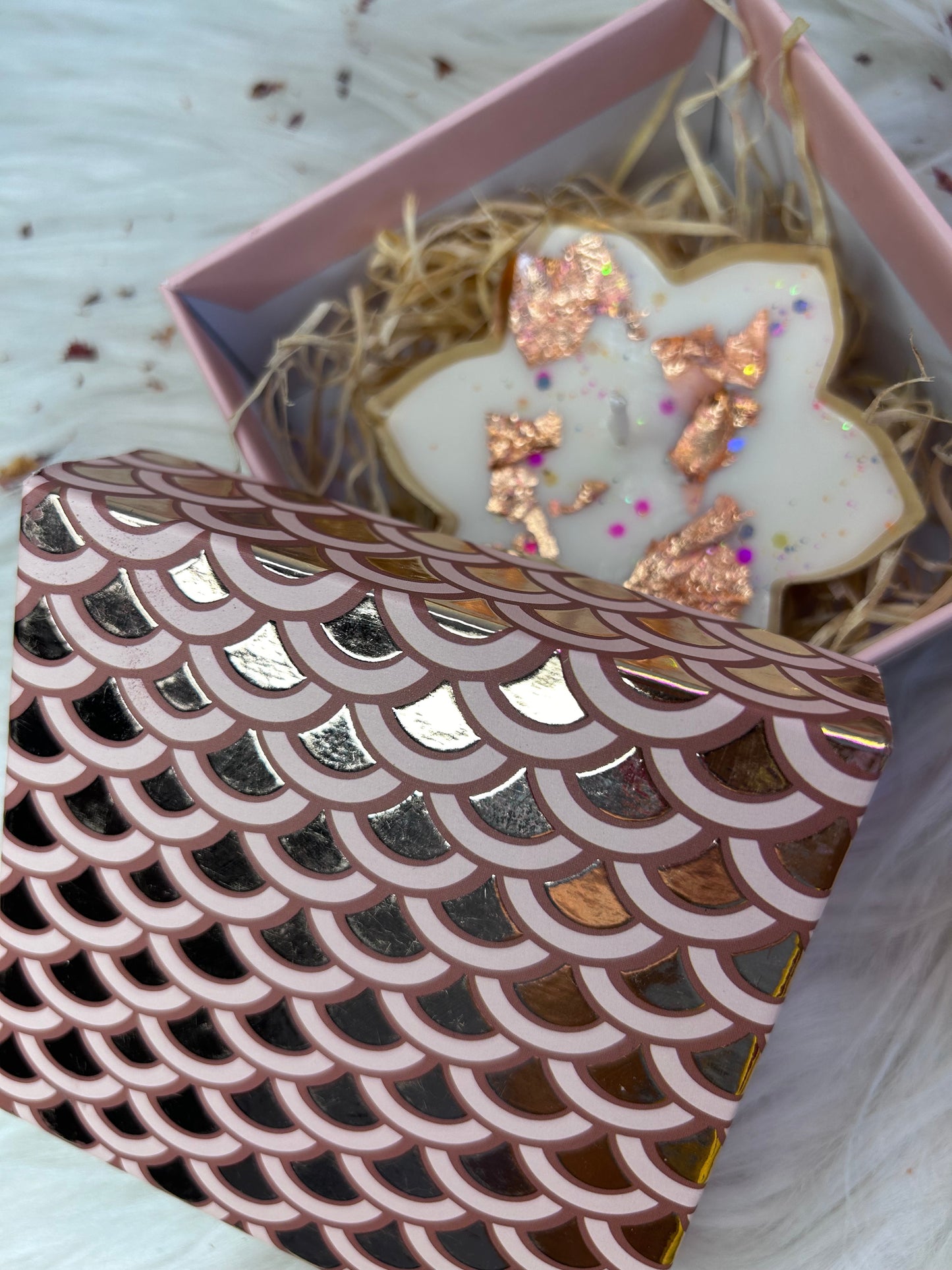 Festive scented soy wax candles