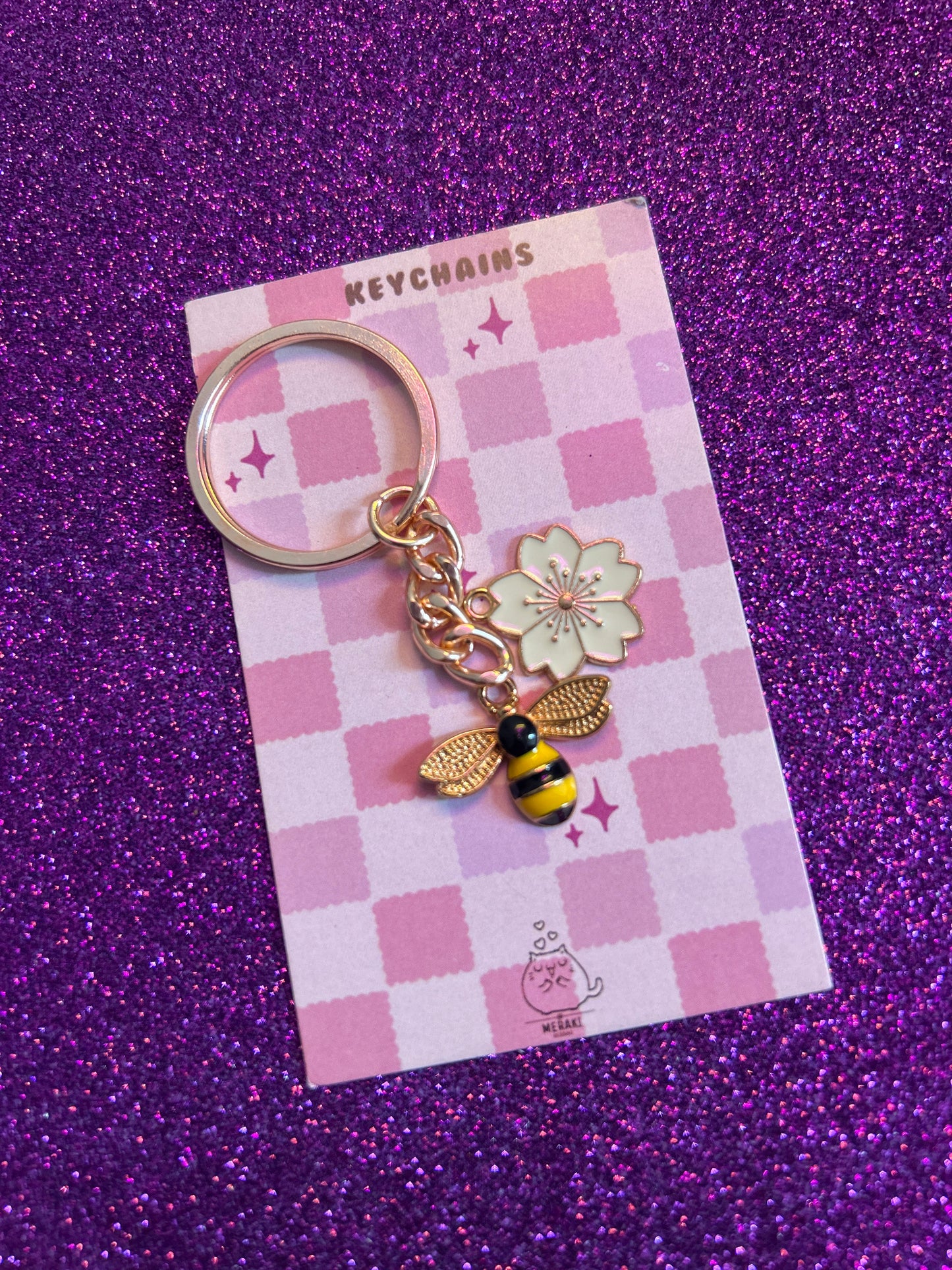Rosy Whimsy Charms Keychain