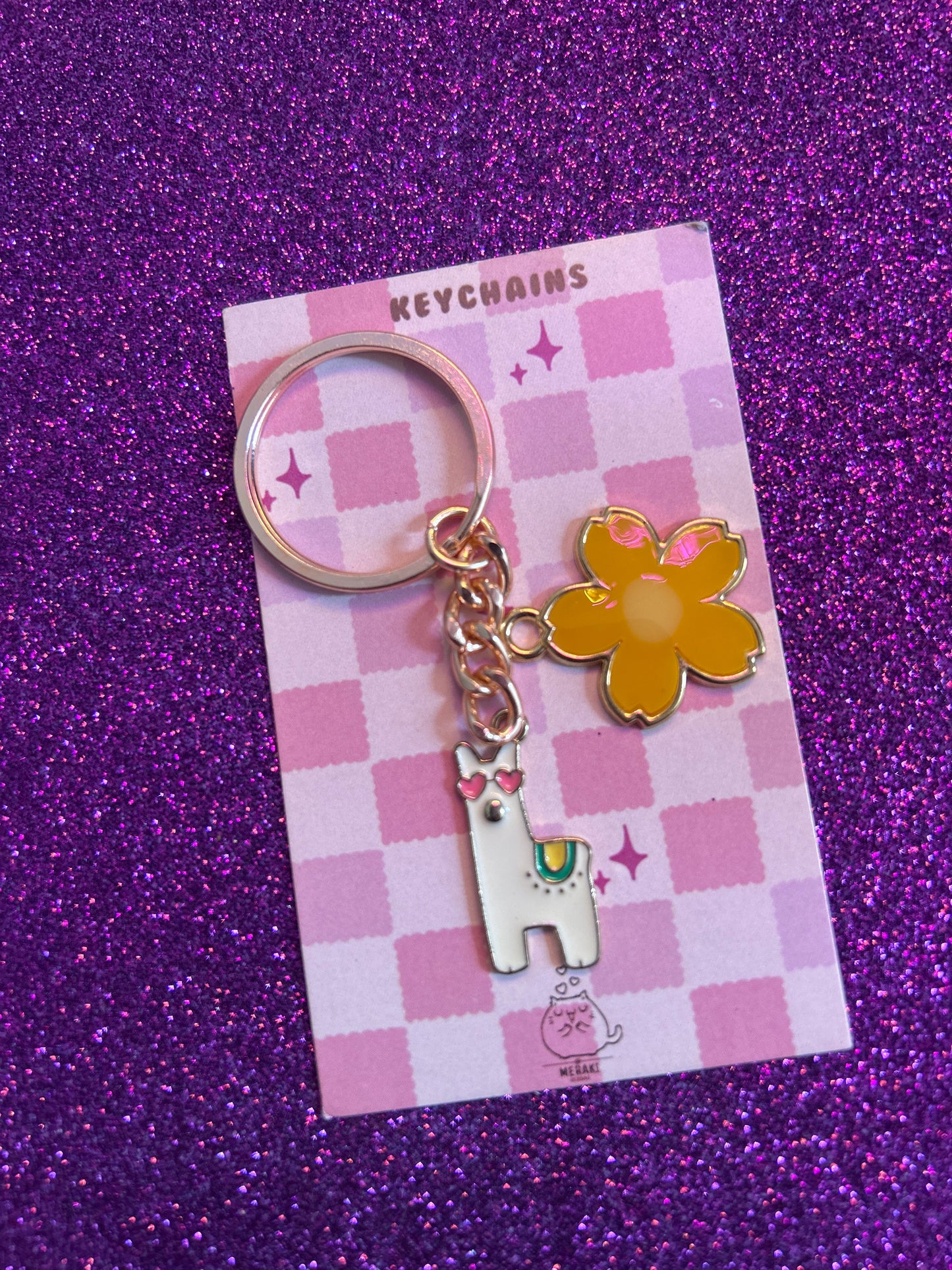Rosy Whimsy Charms Keychain