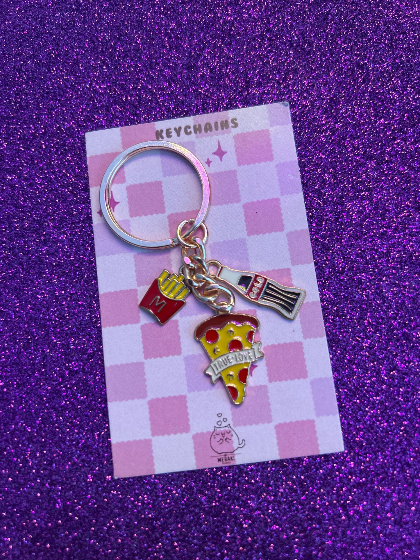 Rosy Whimsy Charms Keychain