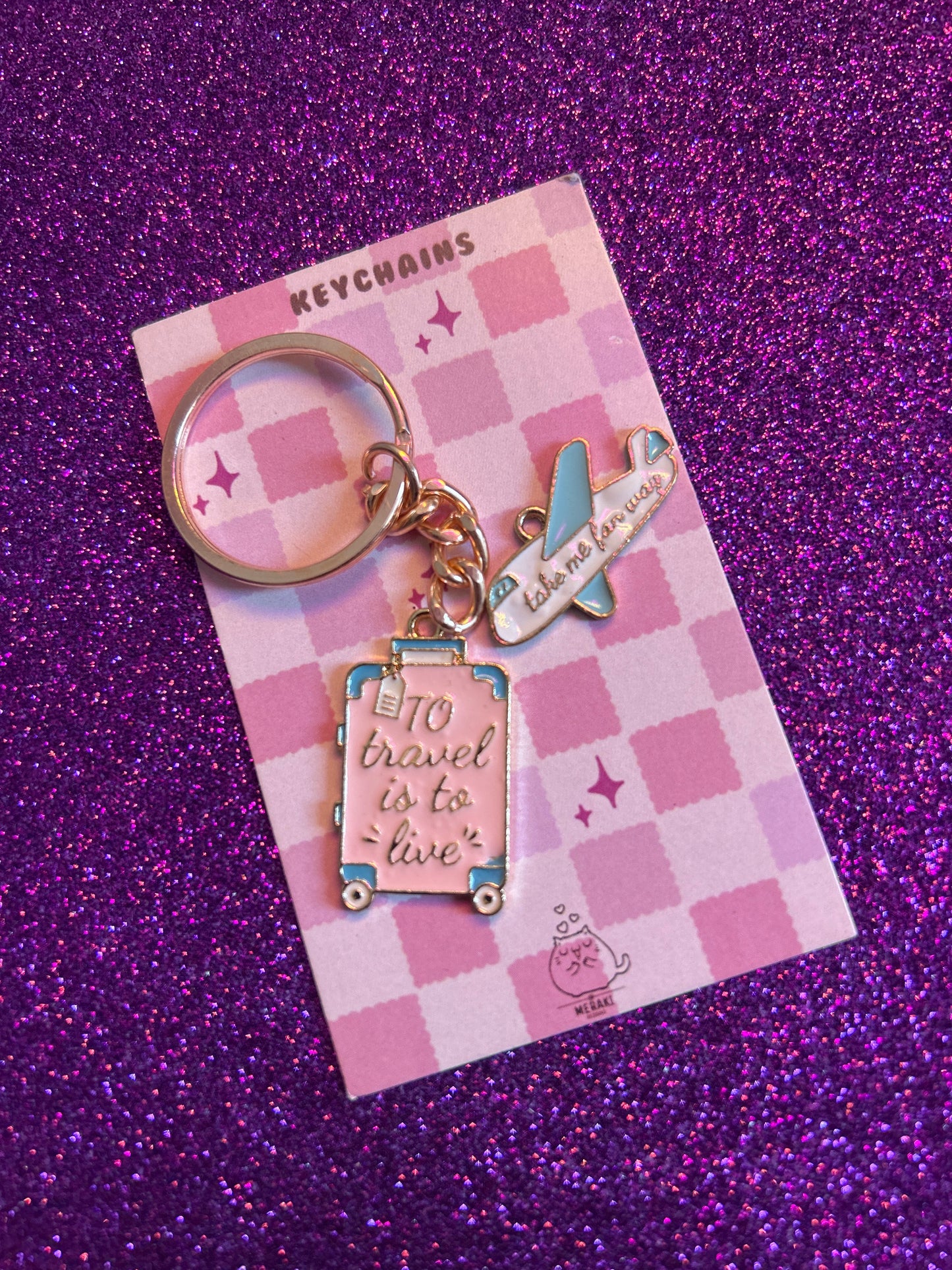 Rosy Whimsy Charms Keychain