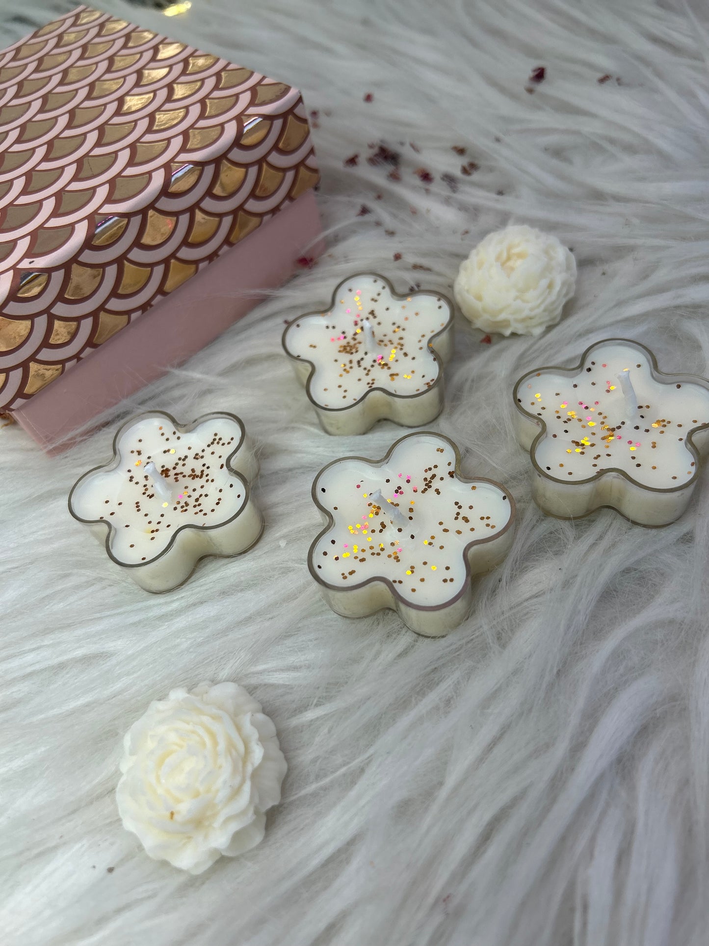 Festive scented soy wax candles