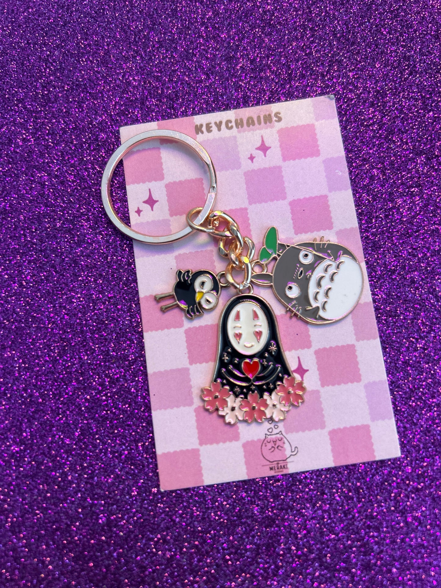Rosy Whimsy Charms Keychain