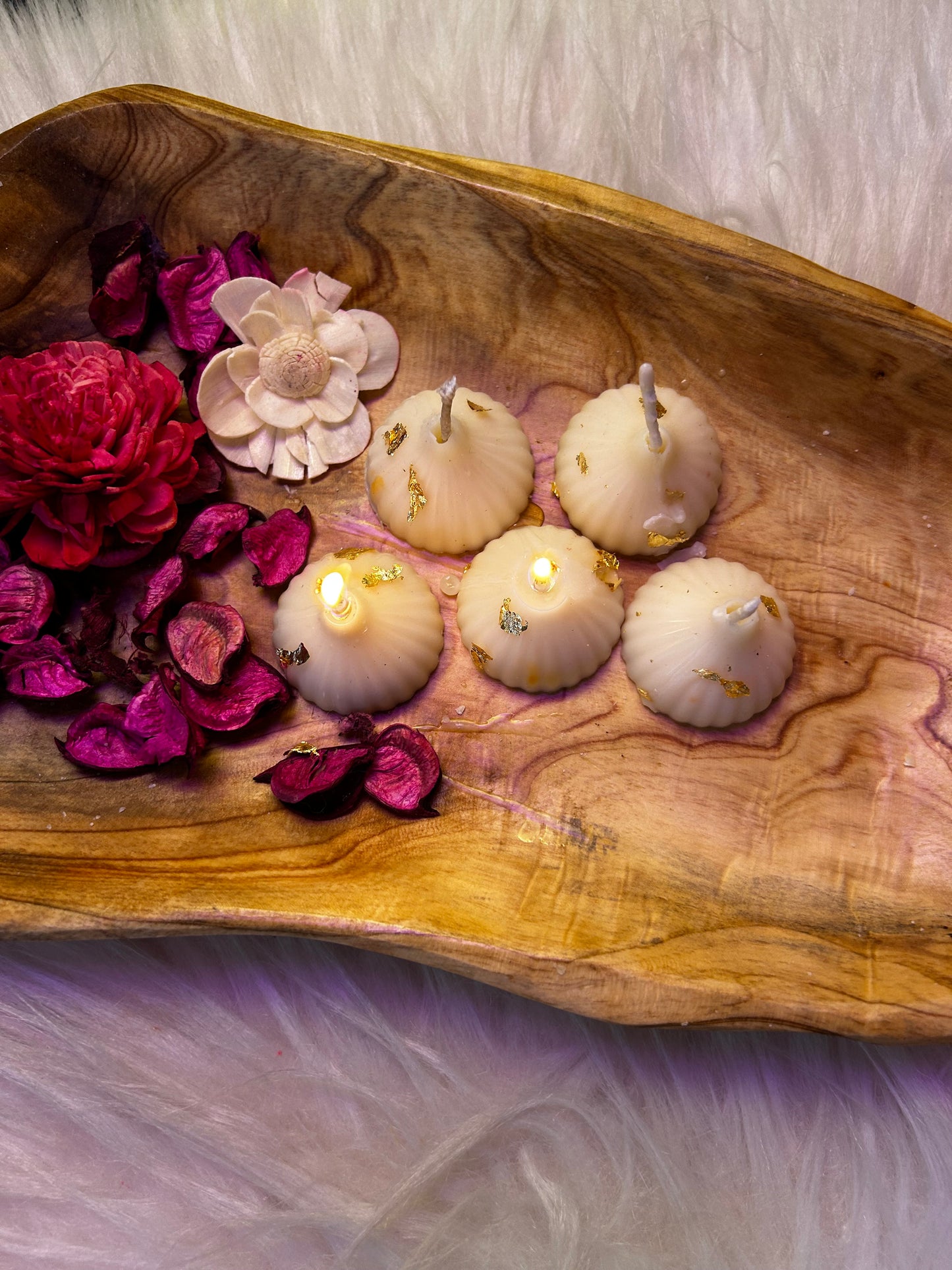 Festive scented soy wax candles