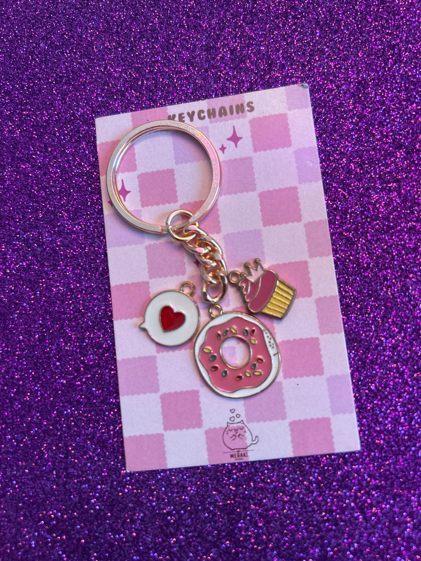 Rosy Whimsy Charms Keychain