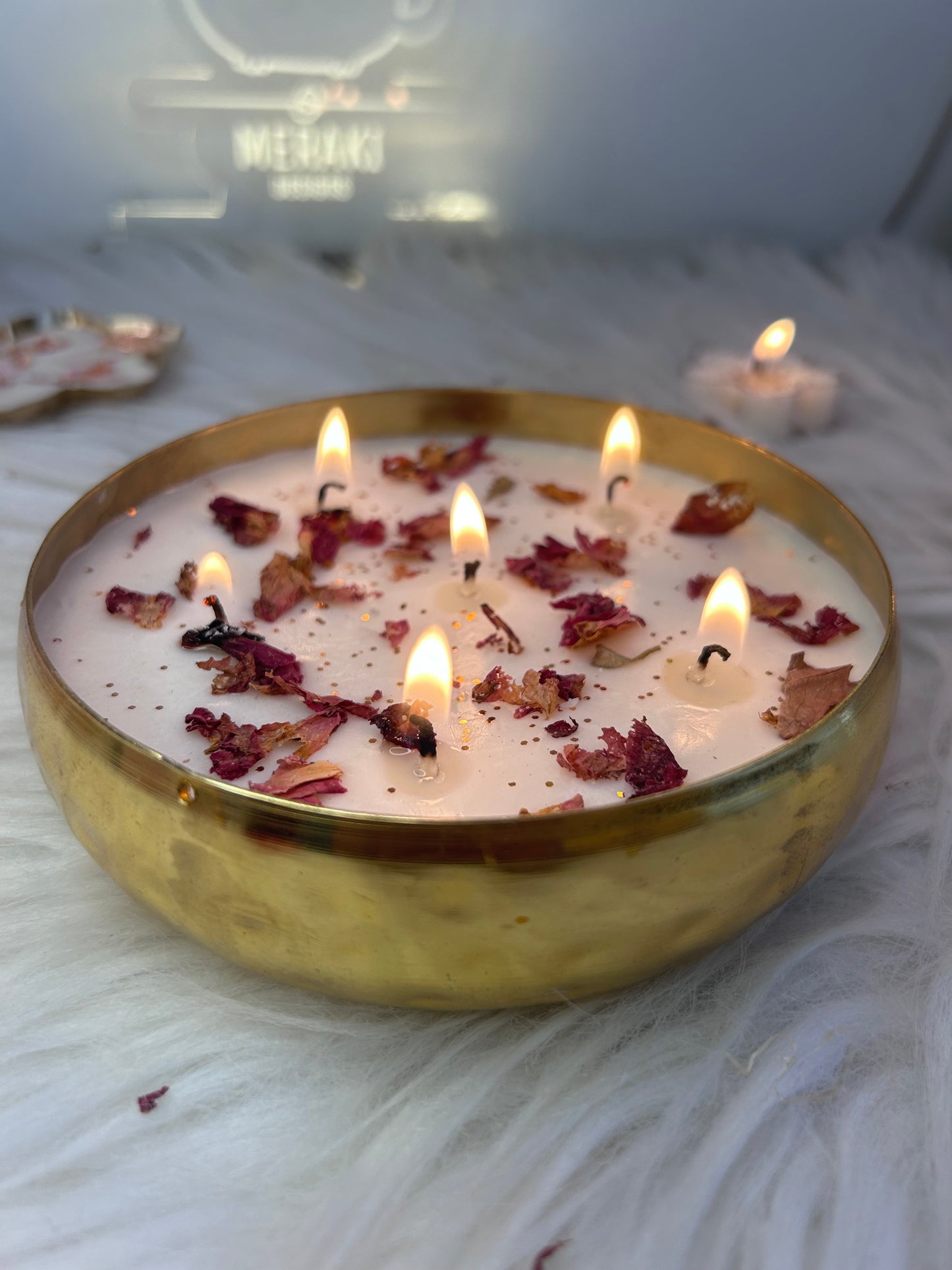 Festive scented soy wax candles