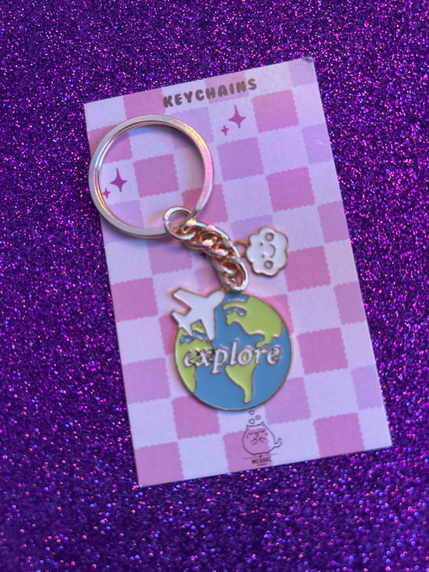 Rosy Whimsy Charms Keychain