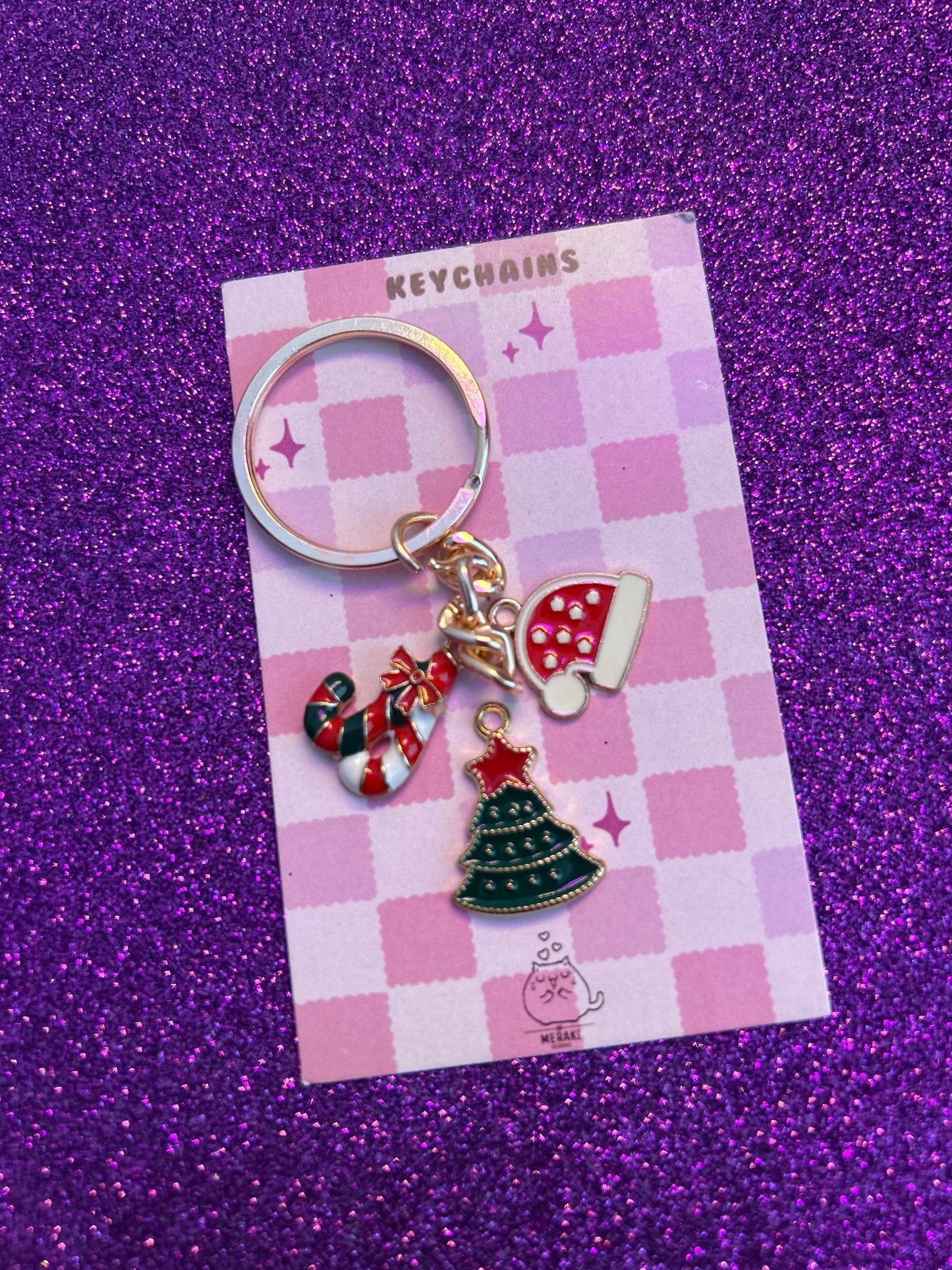 Rosy Whimsy Charms Keychain