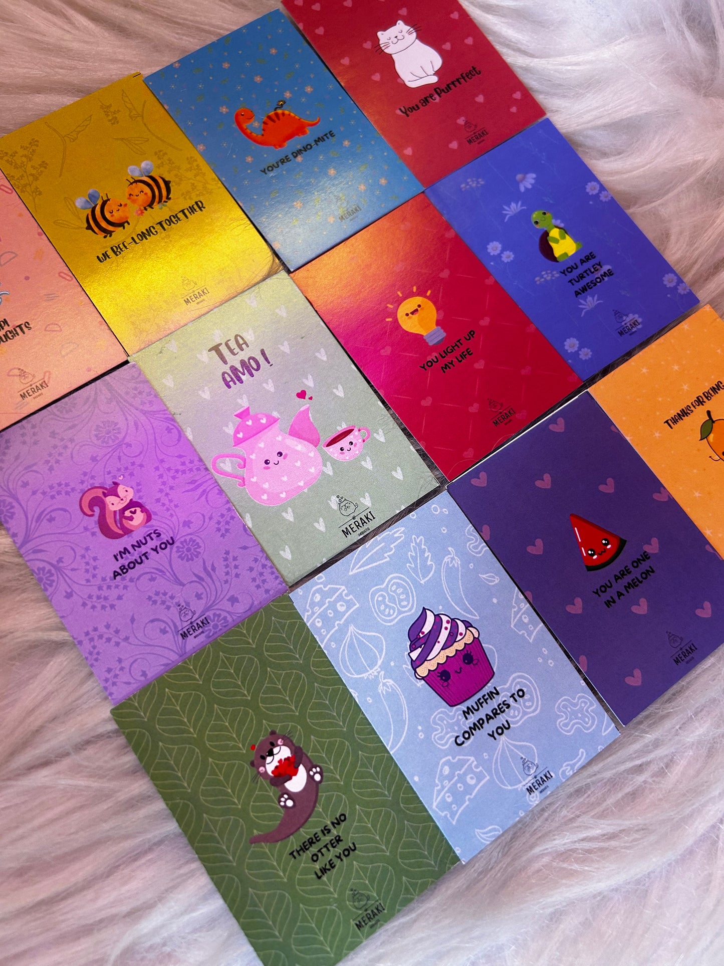 Cute mini pun cards collection
