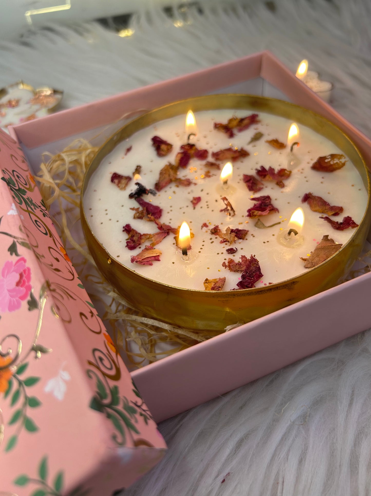 Festive scented soy wax candles