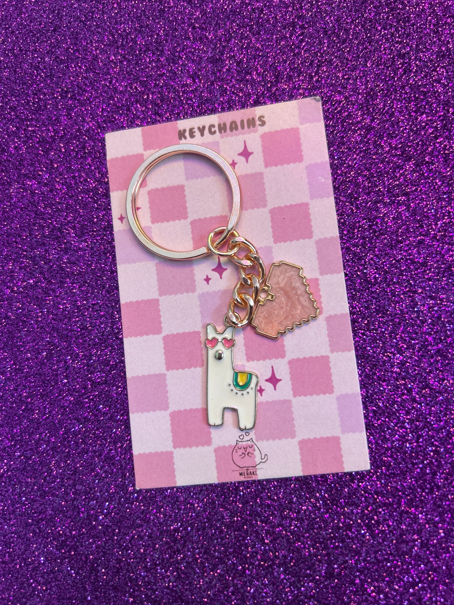 Rosy Whimsy Charms Keychain