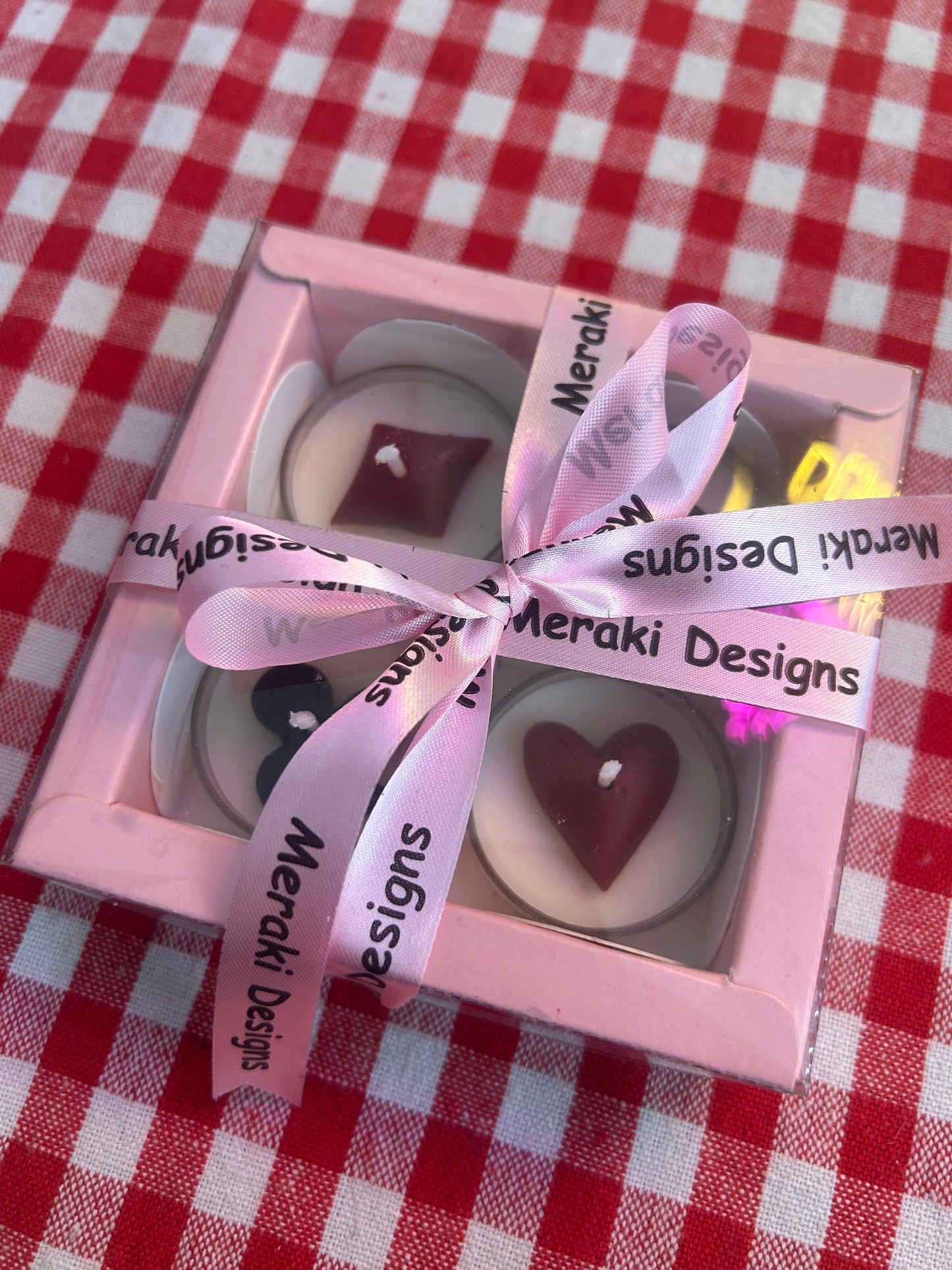 Festive scented soy wax candles