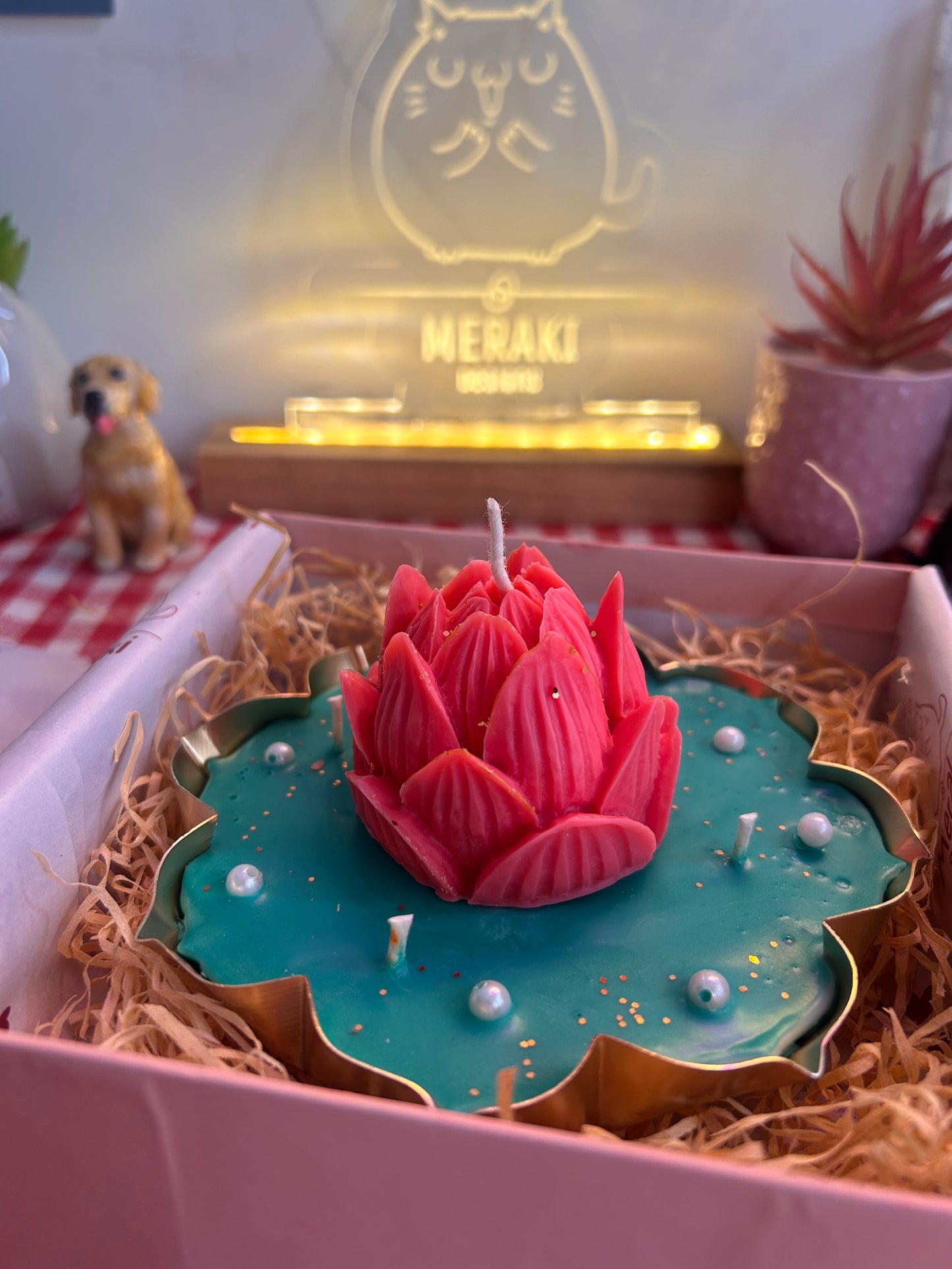 Festive scented soy wax candles