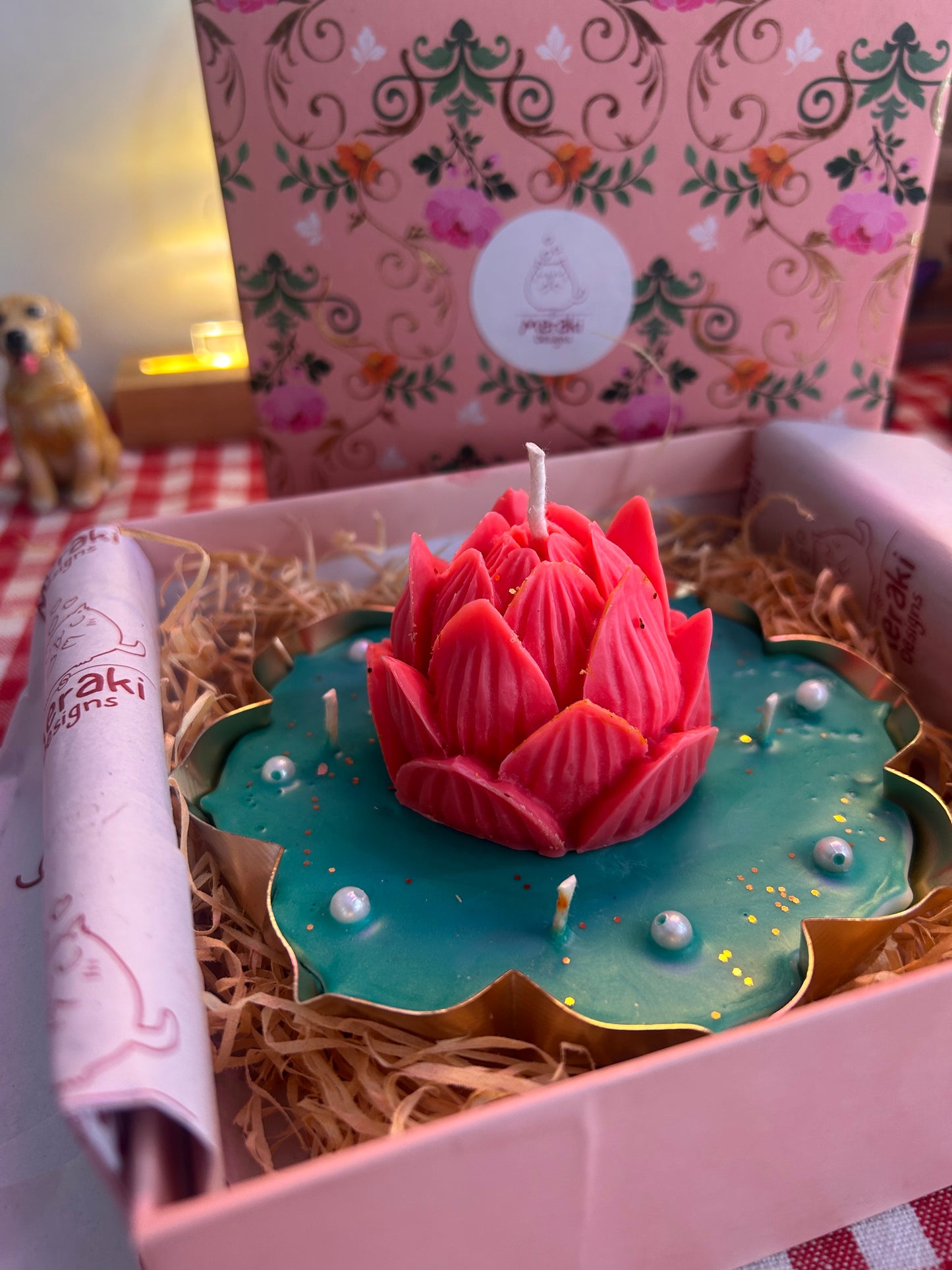 Festive scented soy wax candles